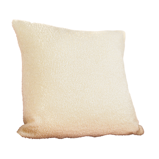 White Teddy Cosy Feather Filled Cushion