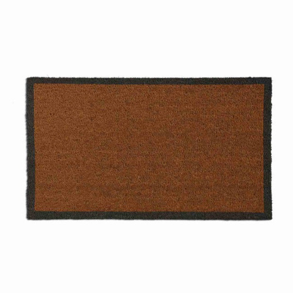 Large Natural Doormat with Charcoal Border