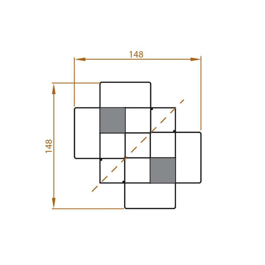 Mondrian Bookcase Composition 02 by Pezzani