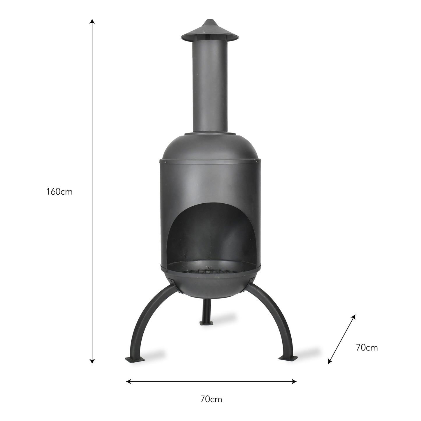 Sarsden Chiminea Steel by Garden Trading