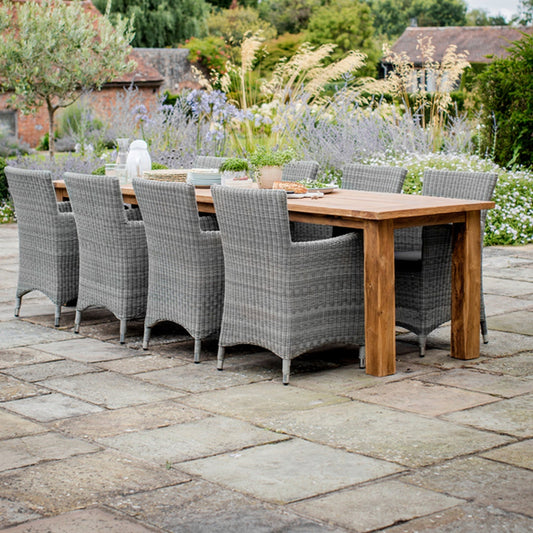 St Mawes Refectory Table 10 Seater Teak by Garden Trading