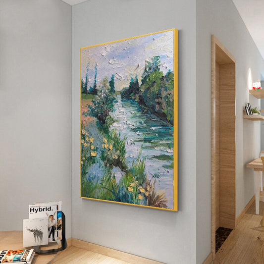 Abstract landscape picture wall oil hand painted canvas