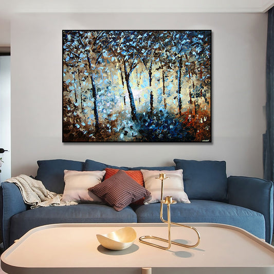 Abstract landscape wall art thick oil hand painted canvas