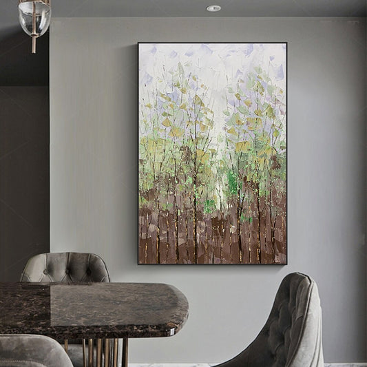 Abstract forest landscape hanging oil hand painted canvas