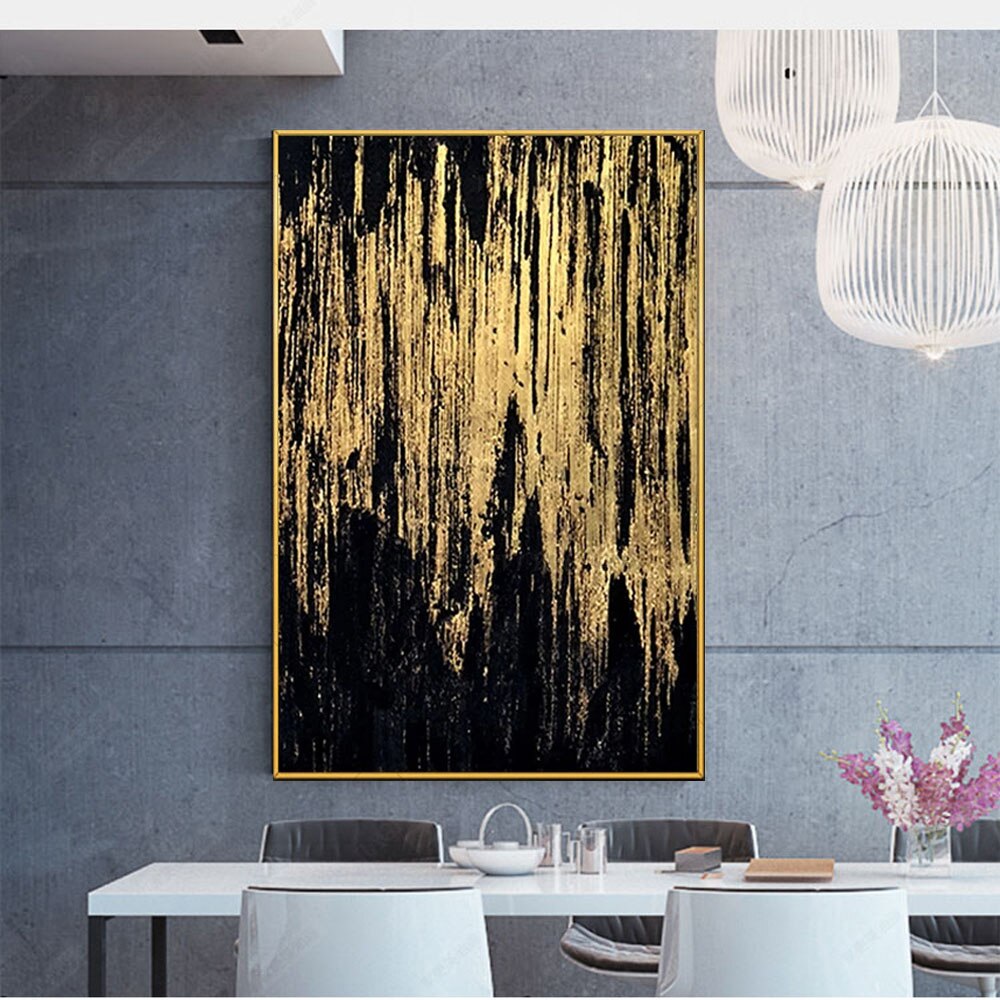 Abstract black and gold | Hand Painted | Home Accessories – My Italian ...