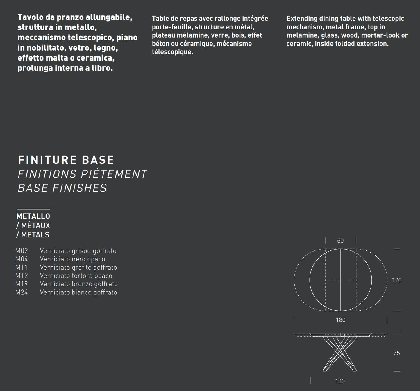 Fahrenheit Round Dining Table by Altacom