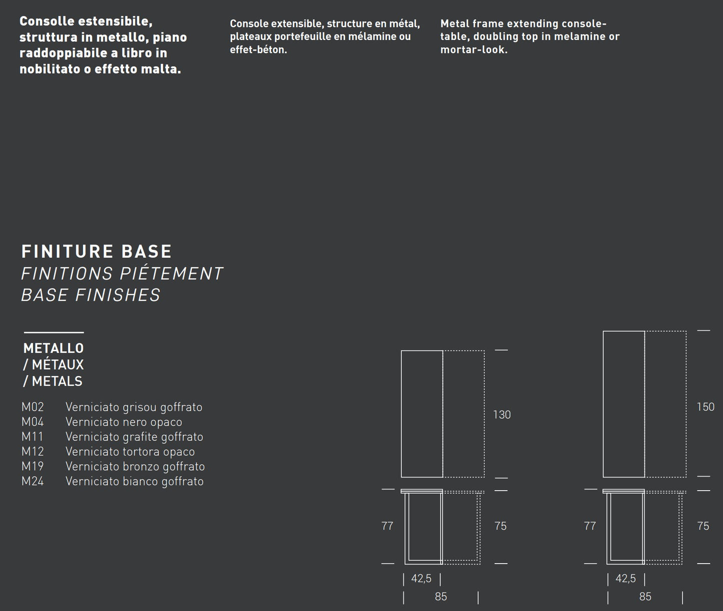 Flap Extending Console Table by Altacom