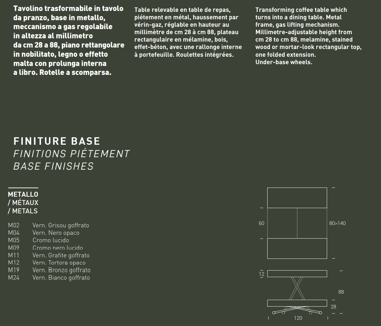 Diario Convertible Coffee Table by Altacom