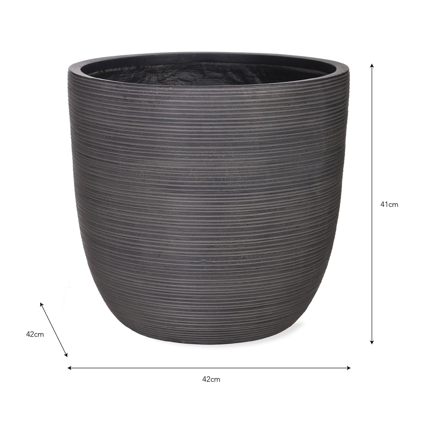 Set of 4 Rodborough Planters Fibre Clay by Garden Trading