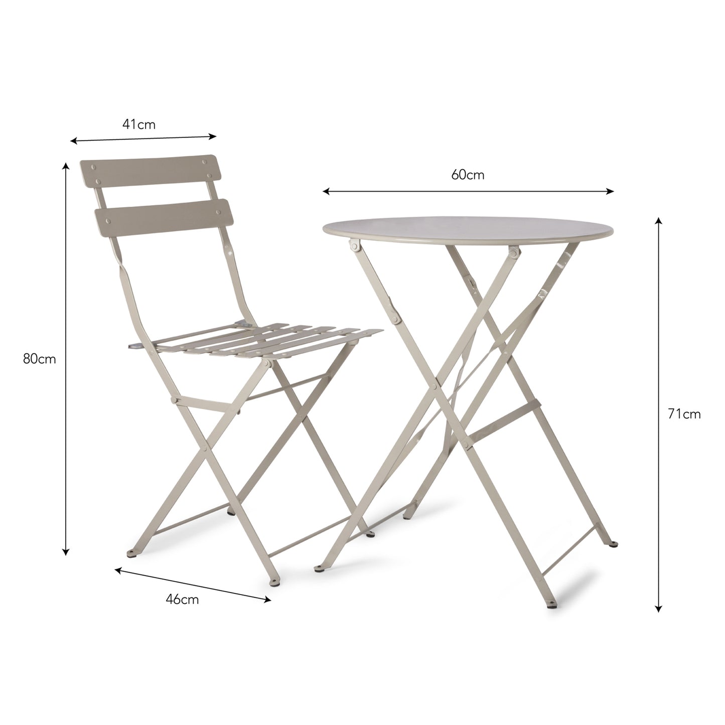 Rive Droite Bistro Outdoor Set Small Clay Steel by Garden Trading