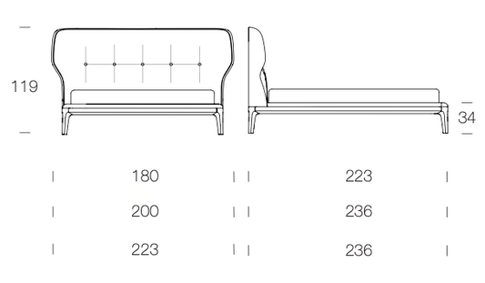 Ambra Bed by Tonin Casa