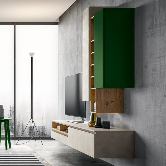 Slim Up 01 Composition TV Media Unit by Dall'Agnese