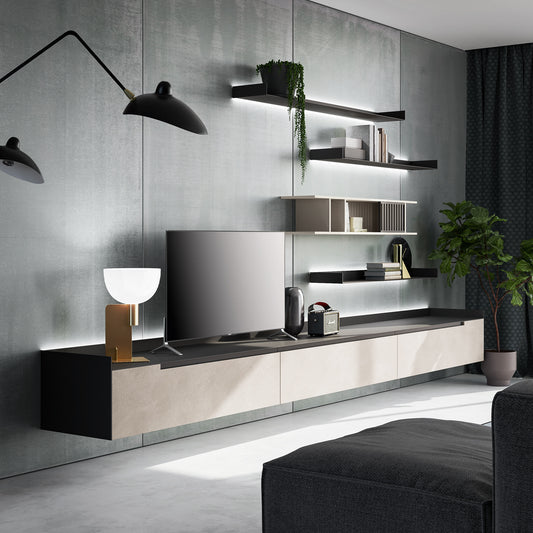 Slim Up 03 Composition TV Media Unit by Dall'Agnese