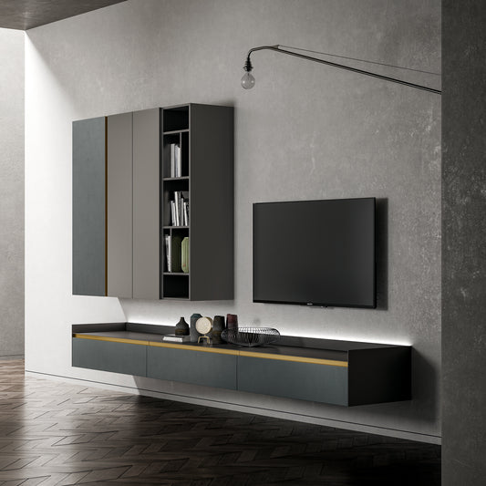 Slim Up 05 Composition TV Media Unit by Dall'Agnese