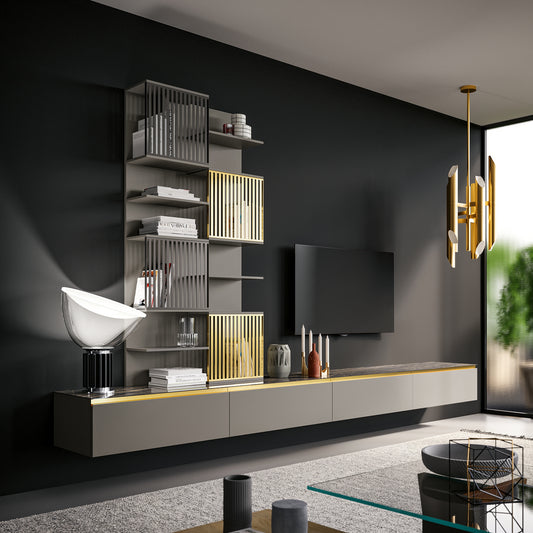 Slim Up 09 Composition TV Media Unit by Dall'Agnese
