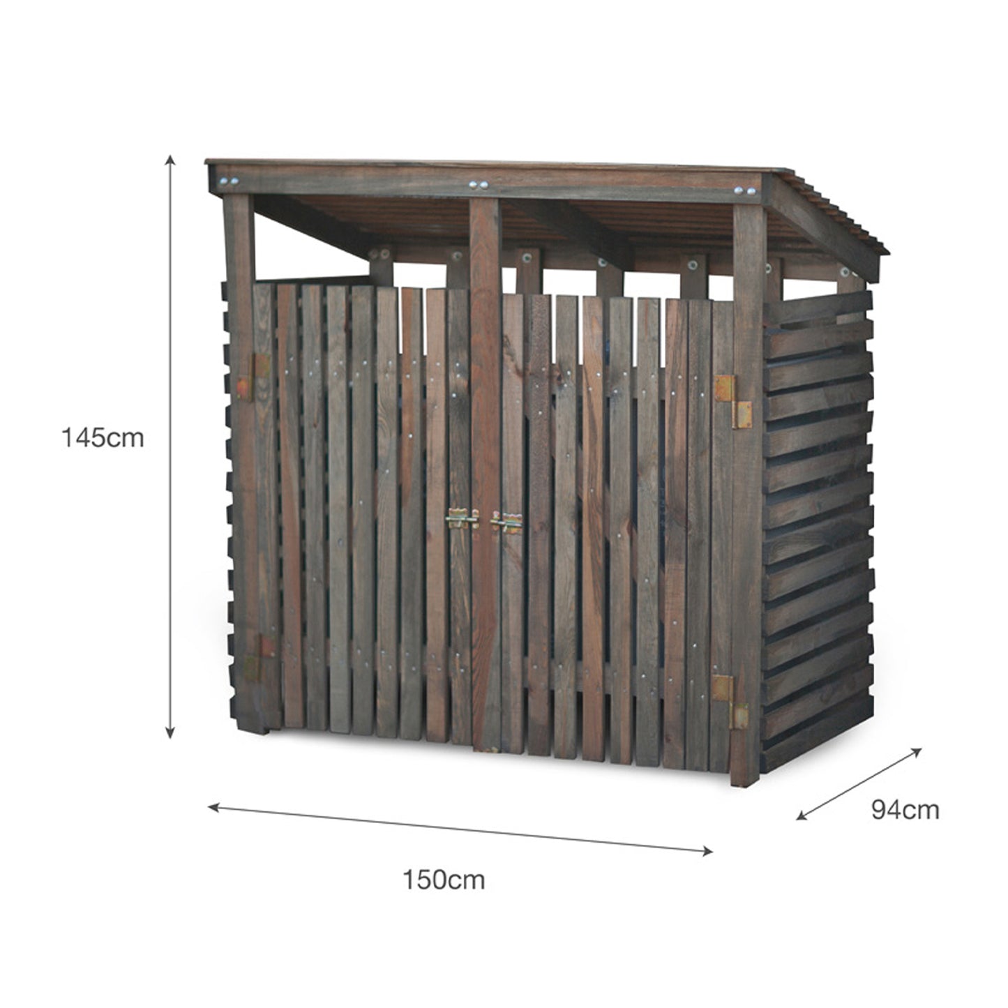 Aldsworth Double Wheelie Bin Cover Spruce by Garden Trading