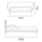 Adam upholstered Bed by Santa Lucia