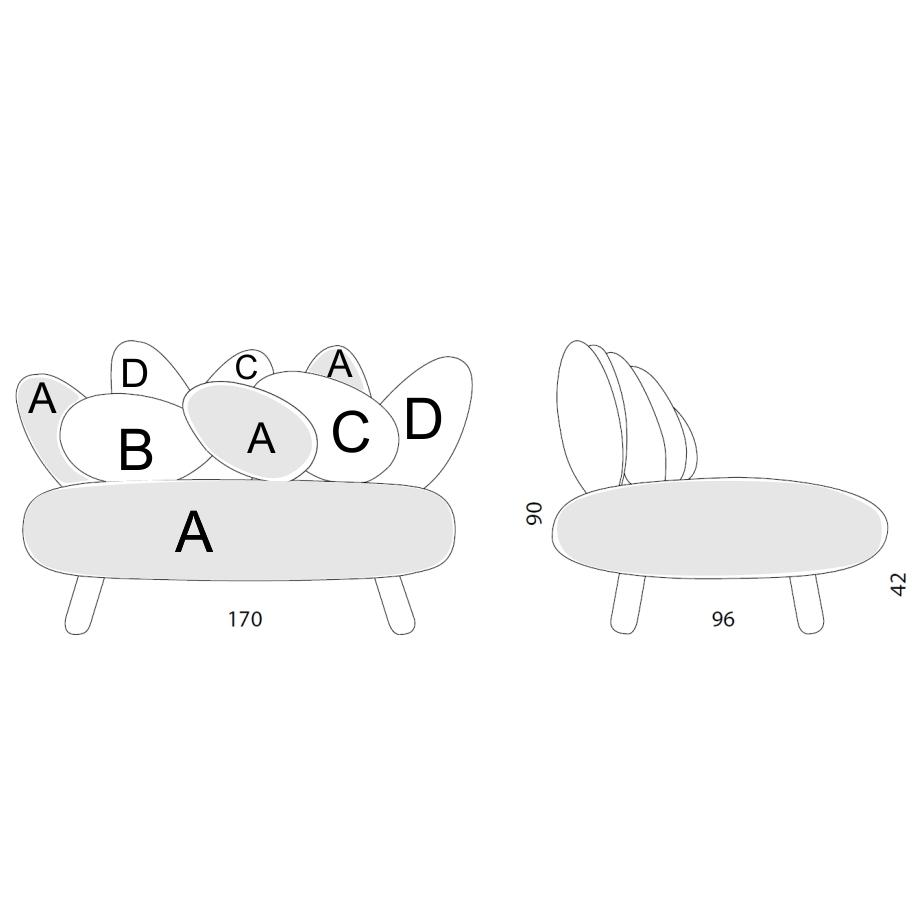 Ultramodern funky Italian 2-P sofa by Adrenalina - myitalianliving