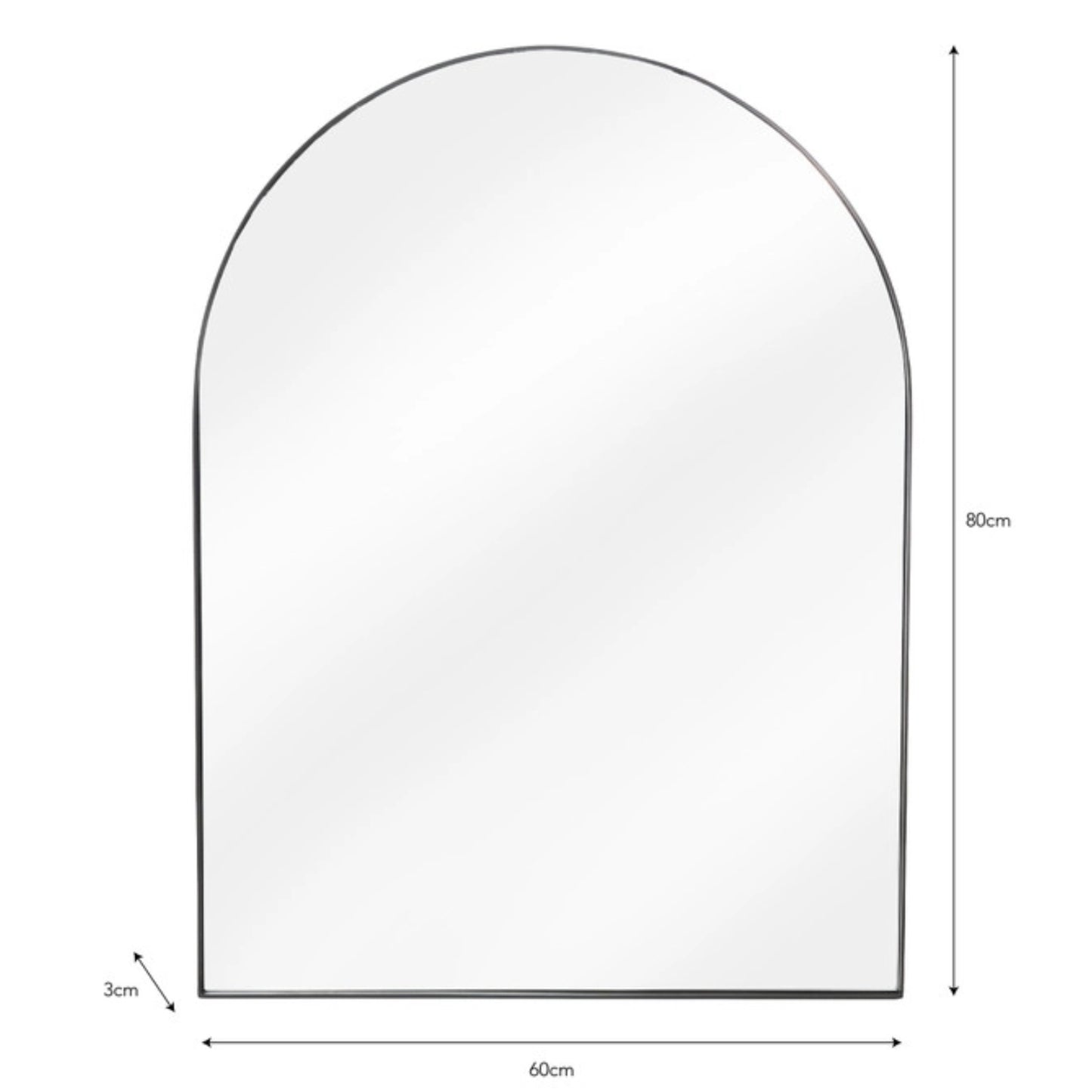 Arched Mirror in Black by Garden Trading - Iron