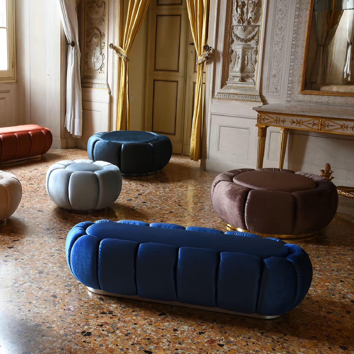 Arke Blue Bench by Domingo Salotti