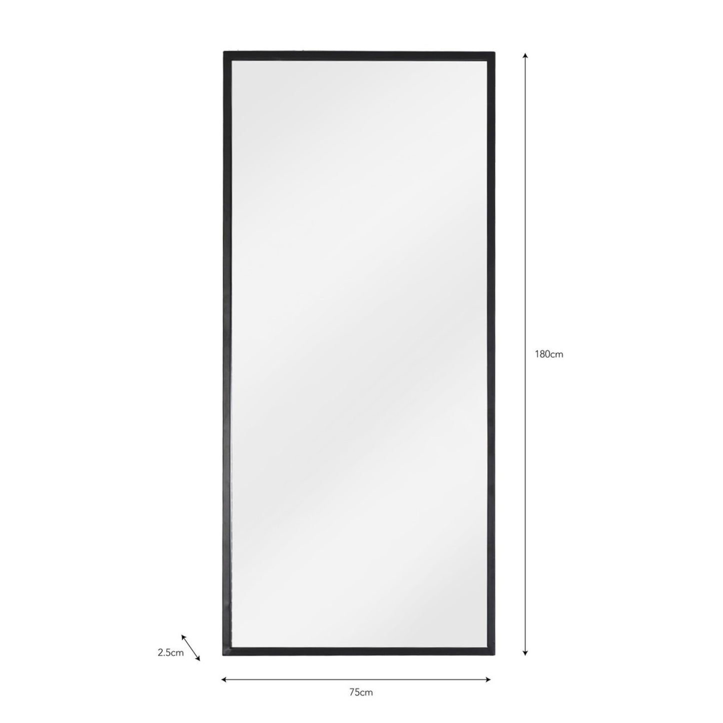 Avening Rectangular Wall Mirror 180x75cm by Garden Trading - Iron