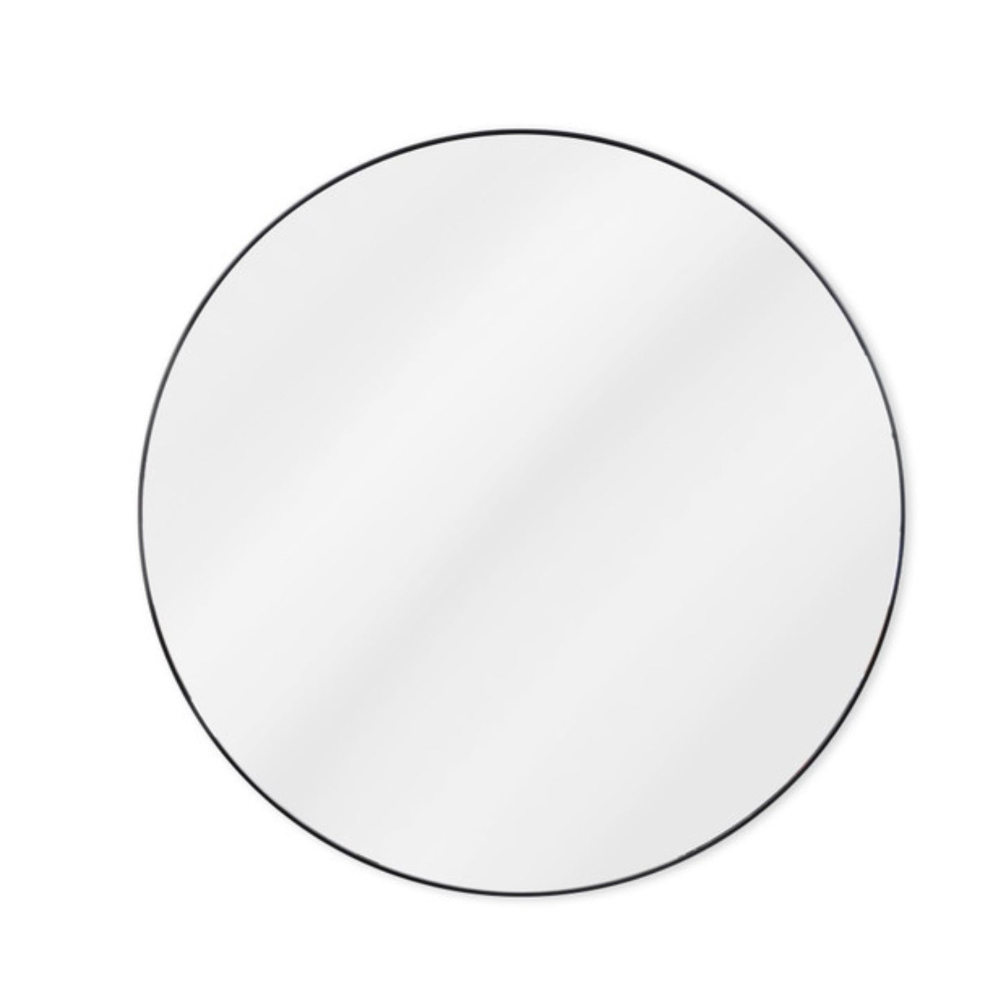 Cherington Round Wall Mirror 80cm in Black by Garden Trading - Steel