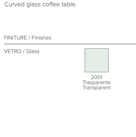 Bridge curved glass coffee table by Target Point