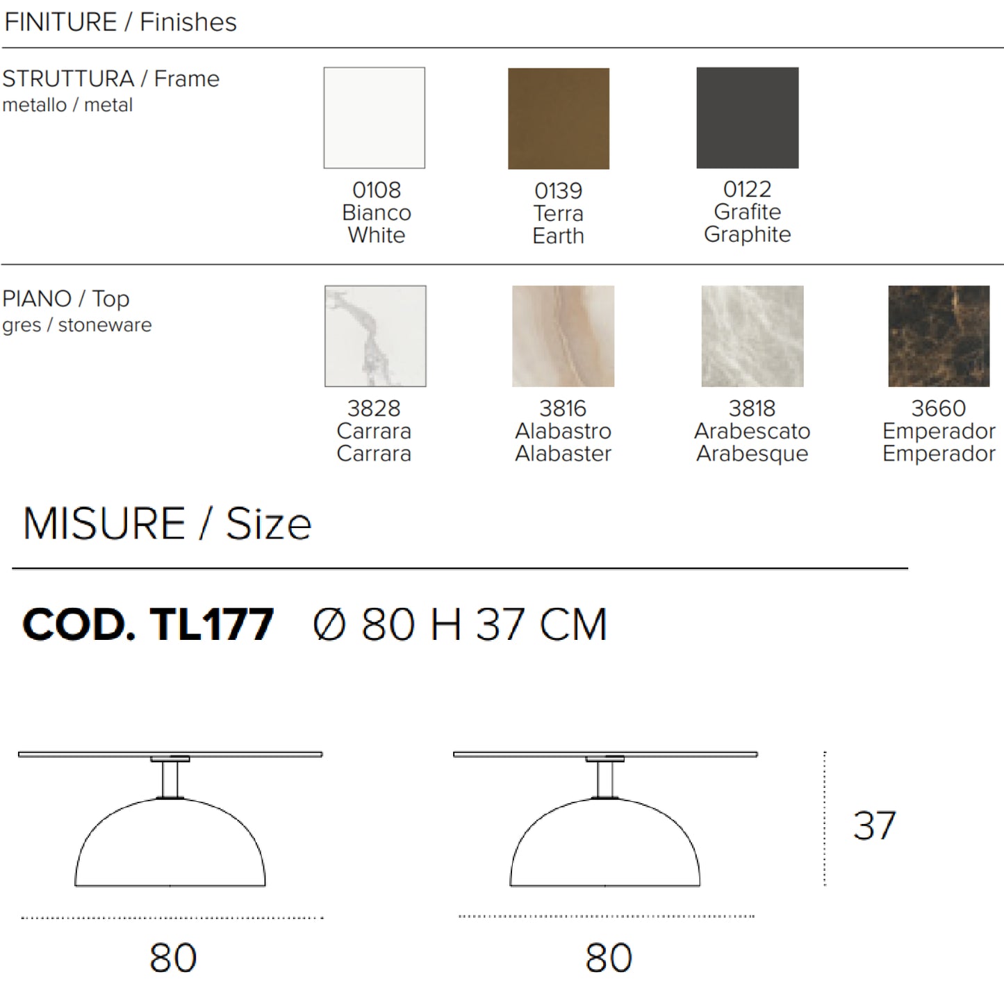 Bullet Round Coffee Table by Target Point