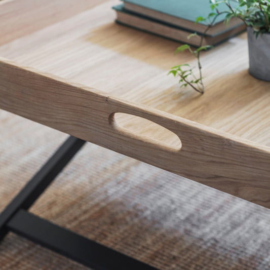 Butlers Coffee Square Table in Carbon by Garden Trading - Oak