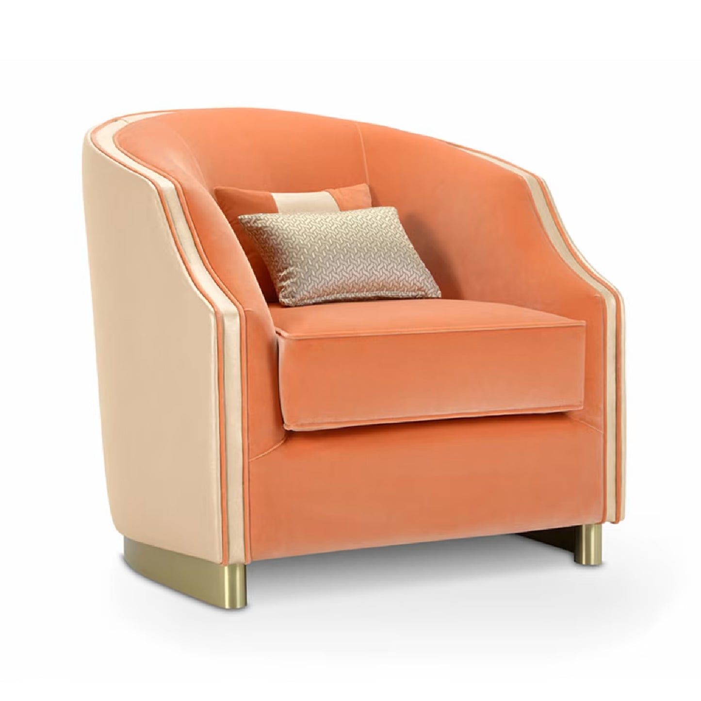 Cleio Small Orange Armchair by Domingo Salotti