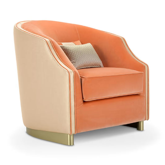 Cleio Small Orange Armchair by Domingo Salotti