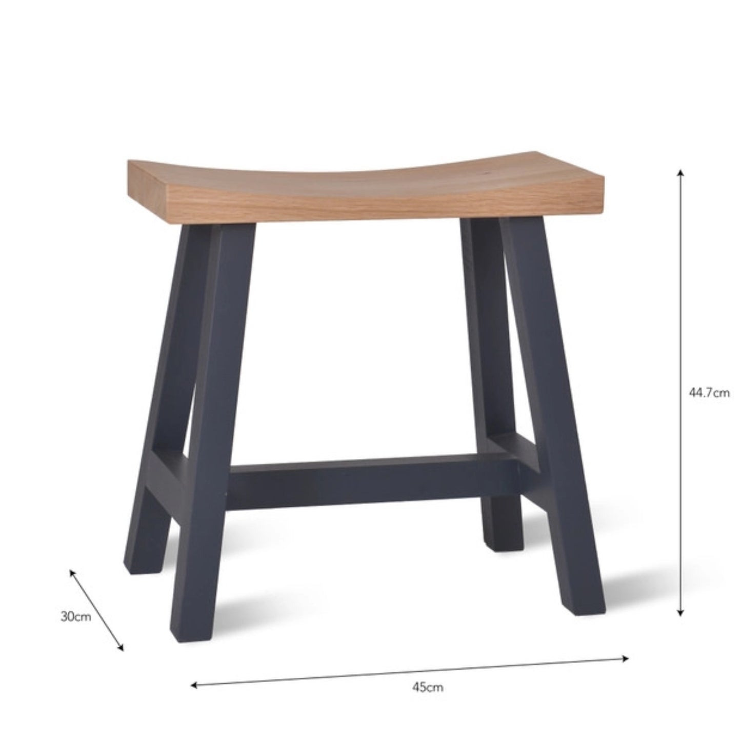 Clockhouse Stool with Carbon Legs by Gardon Trading- Oak & Beech