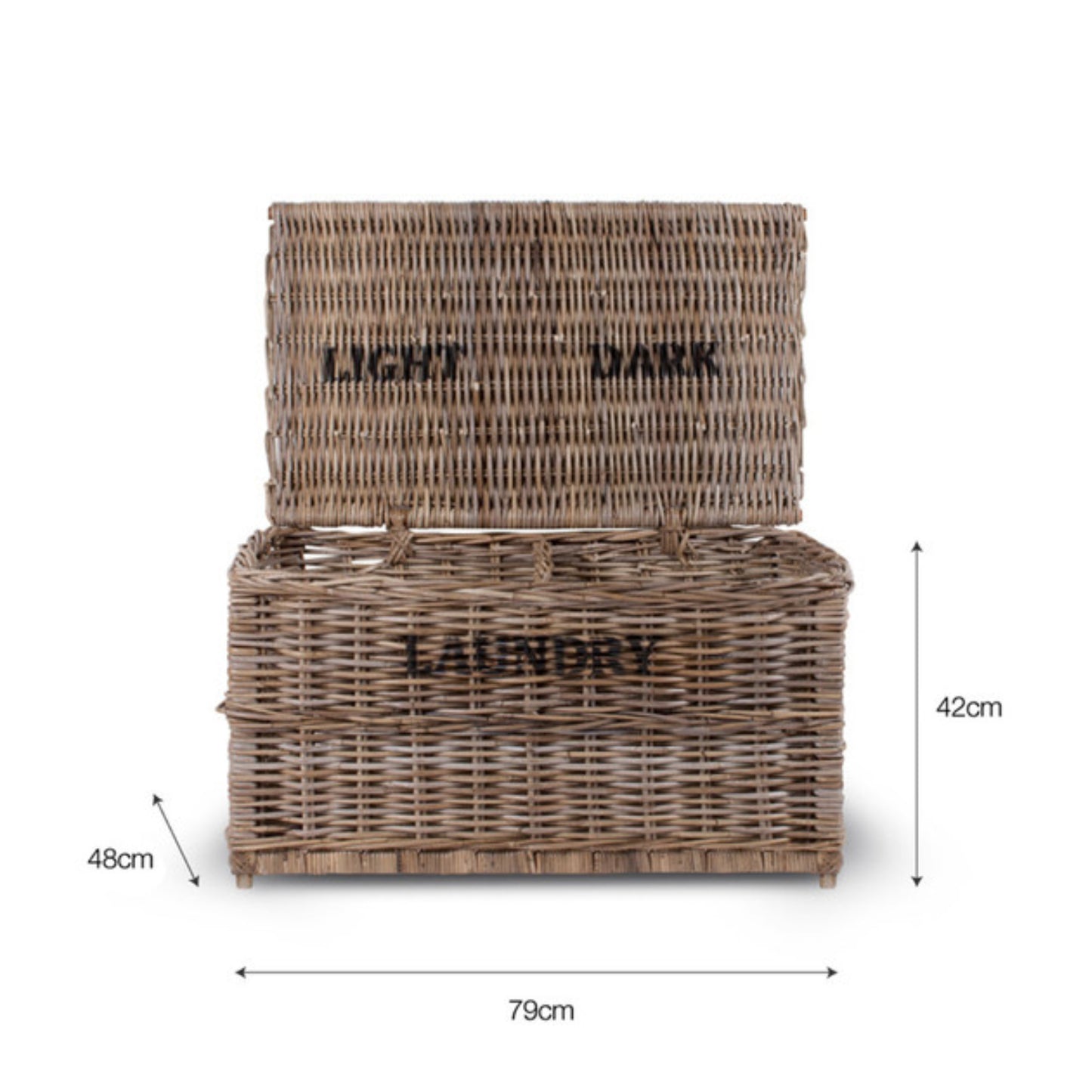 Dark and Lights Laundry Chest by Garden Trading - Rattan