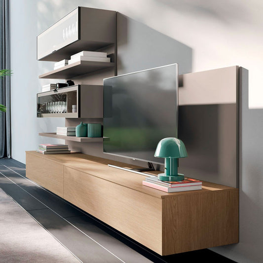 Light Day 16 Tv media unit with boiserie by Orme Design