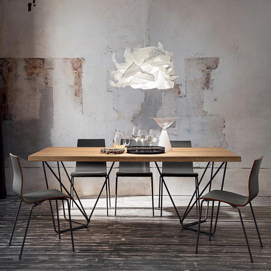 Denis antique natural oak dining table by La Primavera - myitalianliving