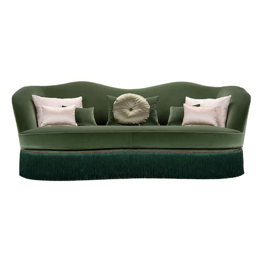 Dione Green 3-Seater Sofa by Domingo Salotti