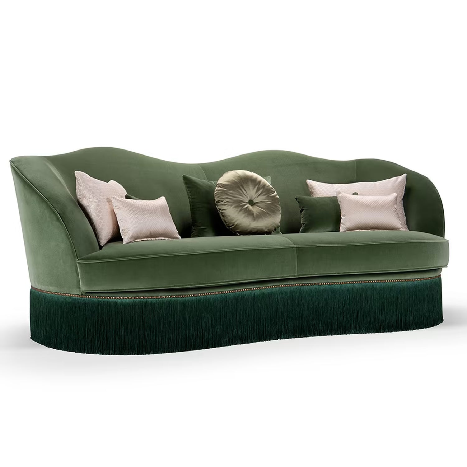 Dione Luxury Green 3-Seater Sofa by Domingo Salotti