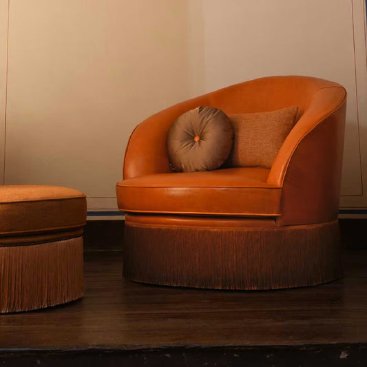 Dione Large Red Leather Armchair by Domingo Salotti