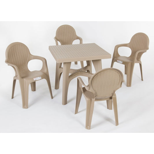 Intrecciata 5 pc resin garden dining set by Scab Design - myitalianliving