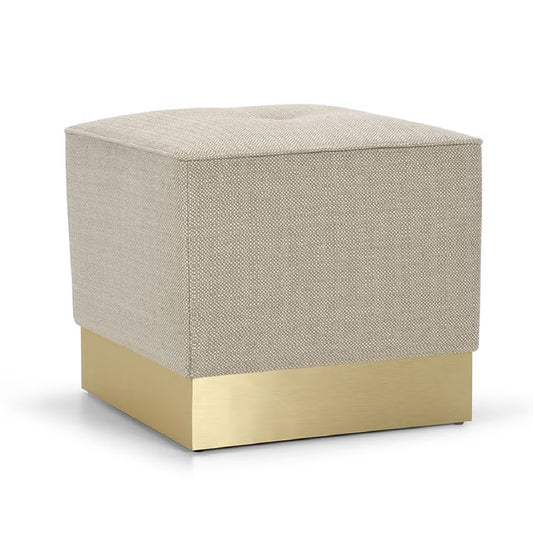Eos Square Beige Pouf by Domingo Salotti