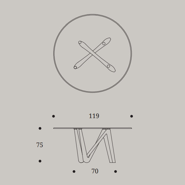 Esse Round Dining Table by Compar