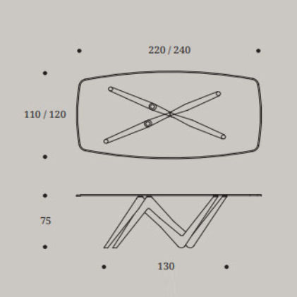 Esse Fixed Dining Table by Compar