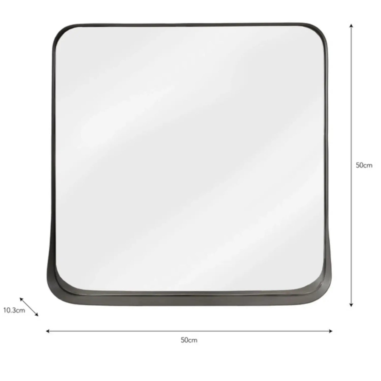 Farringdon Mirror in Square by Garden Trading - Steel