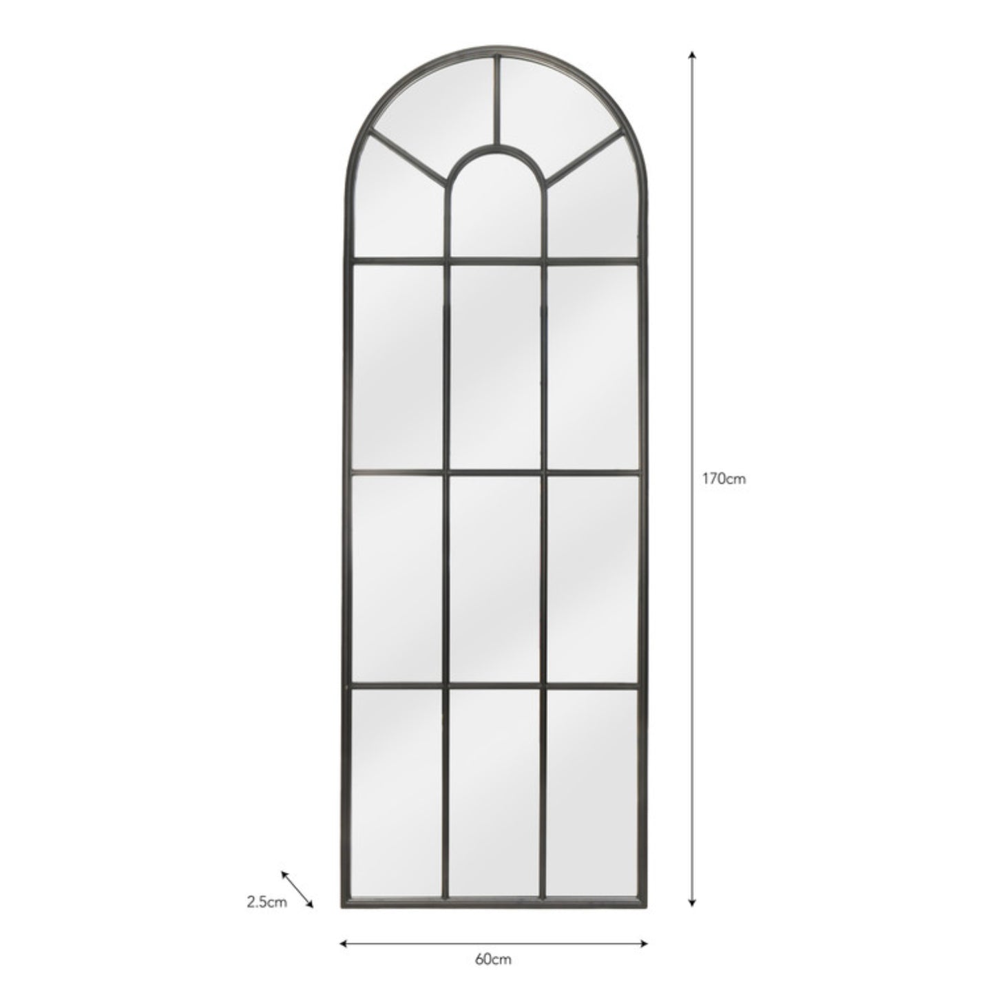 Fulbrook Arched Mirror by Garden Trading - Iron