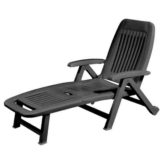 Fiorello Folding 5 Position Sunbed with Wheels by Areta