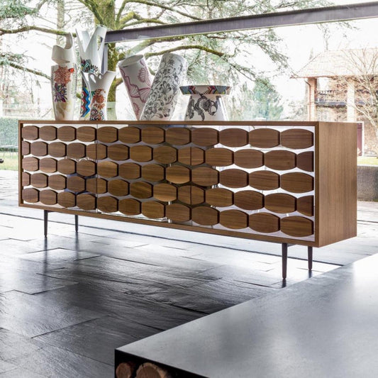 Honey Sophisticated 3 Doors Sideboard by Tonin Casa