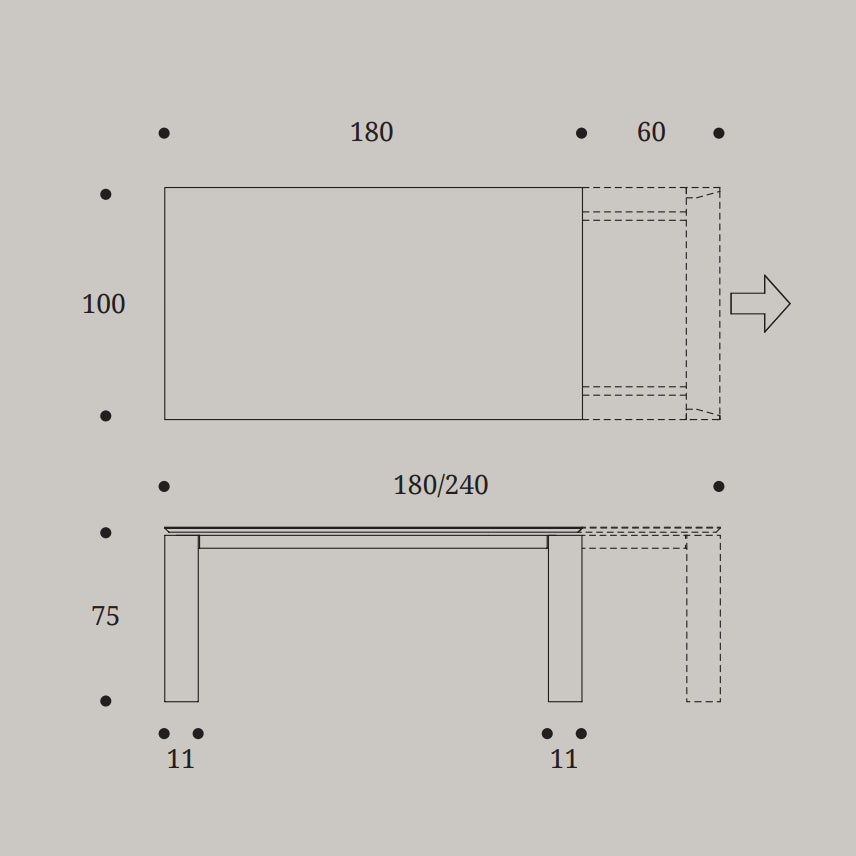 Amon Extendable Dining Table by Compar