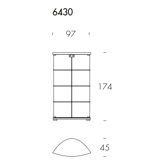 Gracia Showcase Cabinet by Tonin Casa