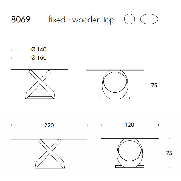 Capri Dining Table by Tonin Casa