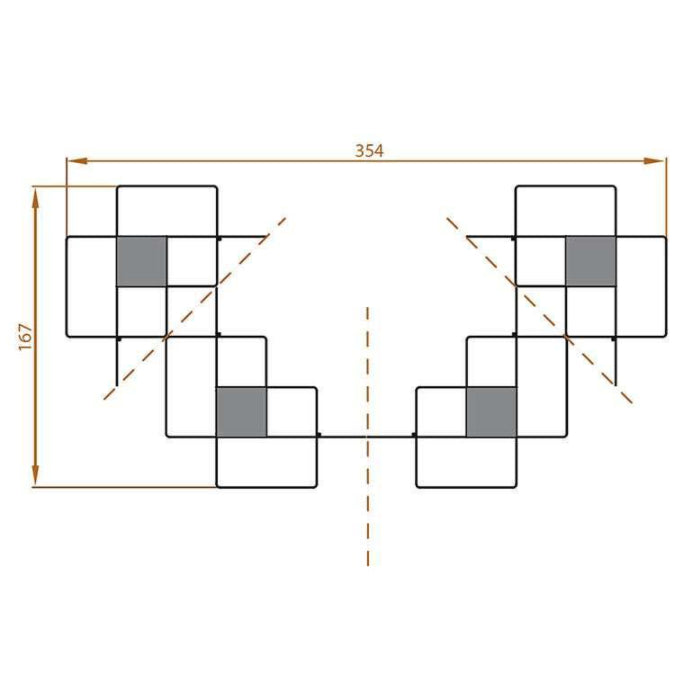 Mondrian Bookcase Composition 09 by Pezzani
